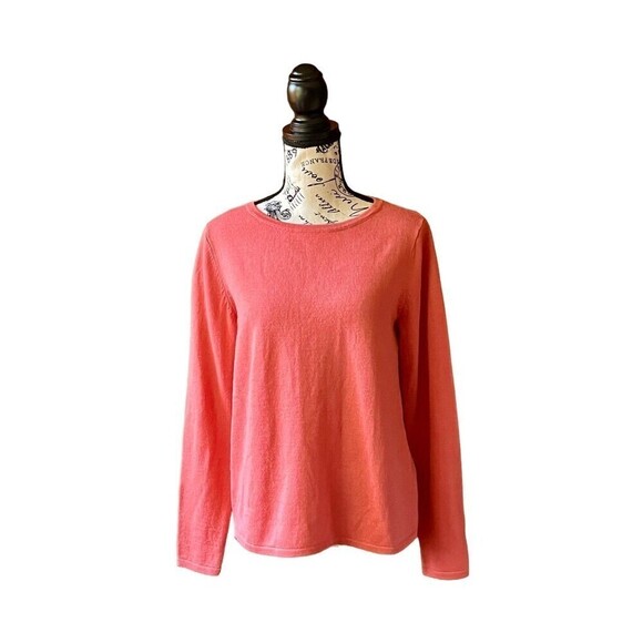 Ann Taylor Tops - Ann Taylor Women salmon pink Pullover button up back  Sweater s wool mixed media